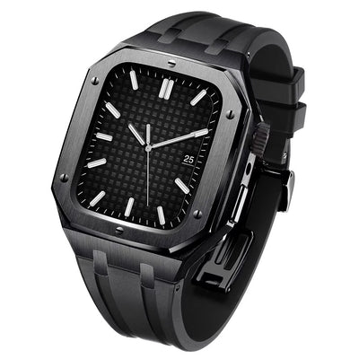 AP6006 Series - Silicone Band Steel Armor Apple Watch Case