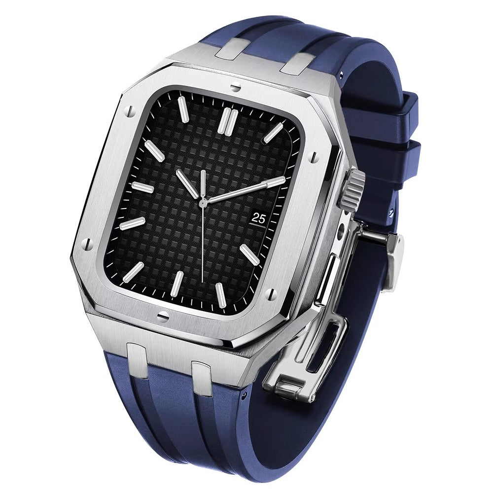 AP6006 Series - Silicone Band Steel Armor Apple Watch Case