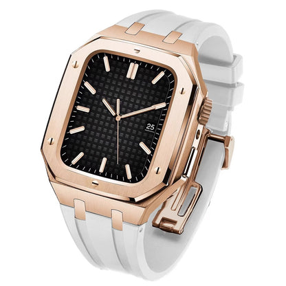 AP6006 Series - Silicone Band Steel Armor Apple Watch Case