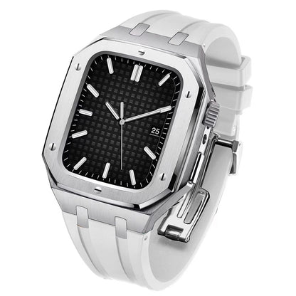 AP6006 Series - Silicone Band Steel Armor Apple Watch Case