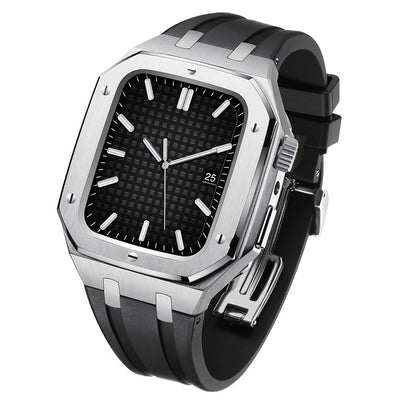 AP6006 Series - Silicone Band Steel Armor Apple Watch Case