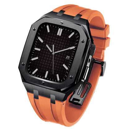 AP6006 Series - Silicone Band Steel Armor Apple Watch Case