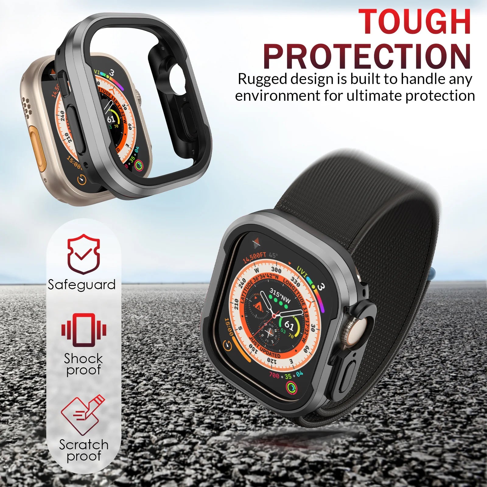 Aluminum Alloy Case Bumper For Apple Watch