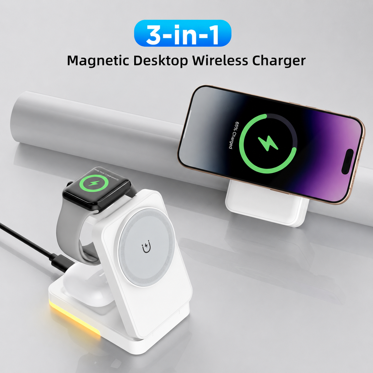 PocketCharge Foldable 3-in-1 Charging Station