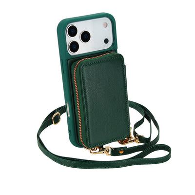 Full Grain Leather Crossbody Shockproof Cases