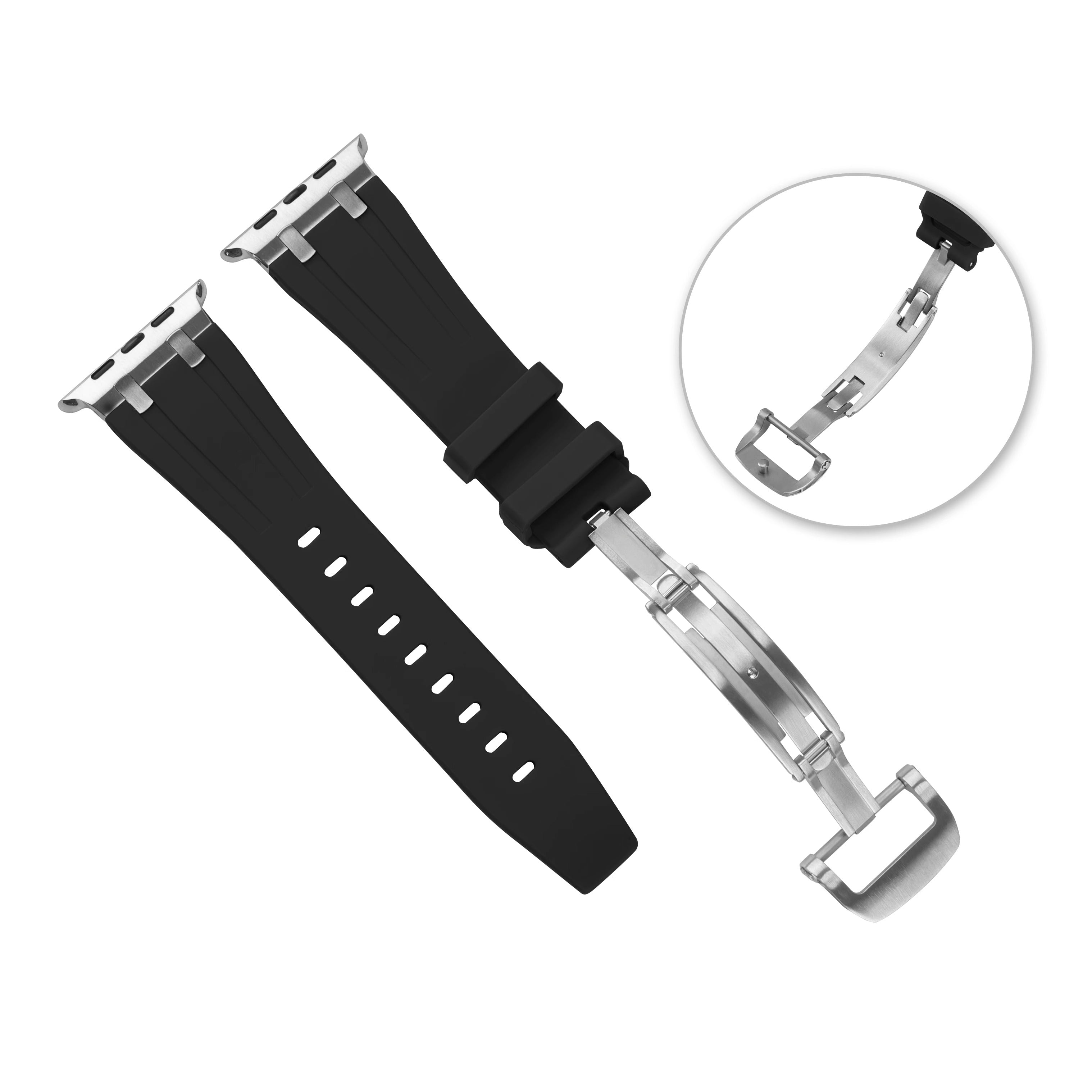 AP Thick Silicone Band With Titanium Adapter For Apple Watch