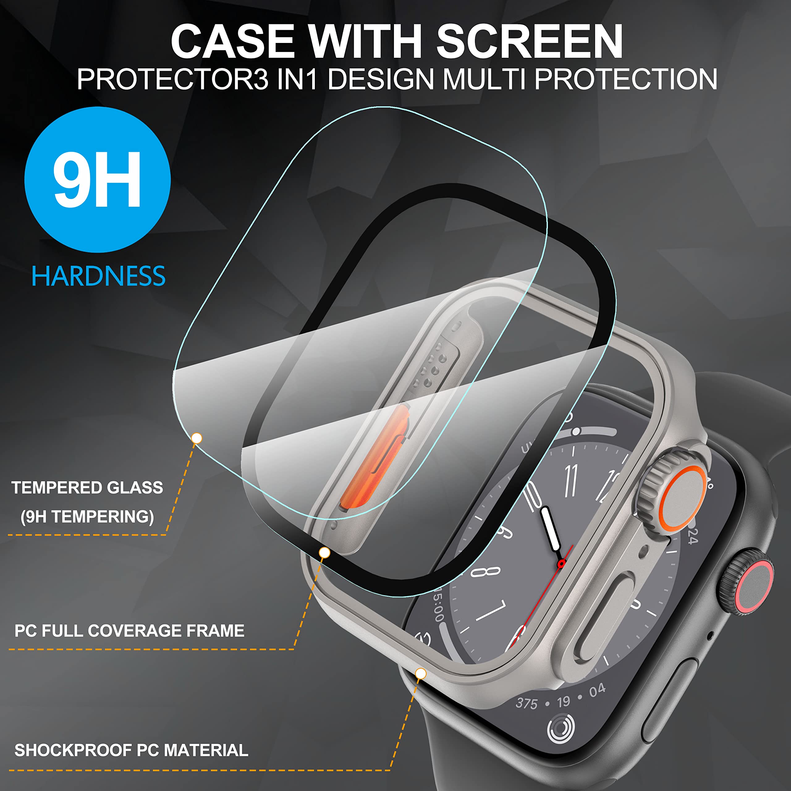 Ultra-thin & Waterproof Case with Tempered Glass Film
