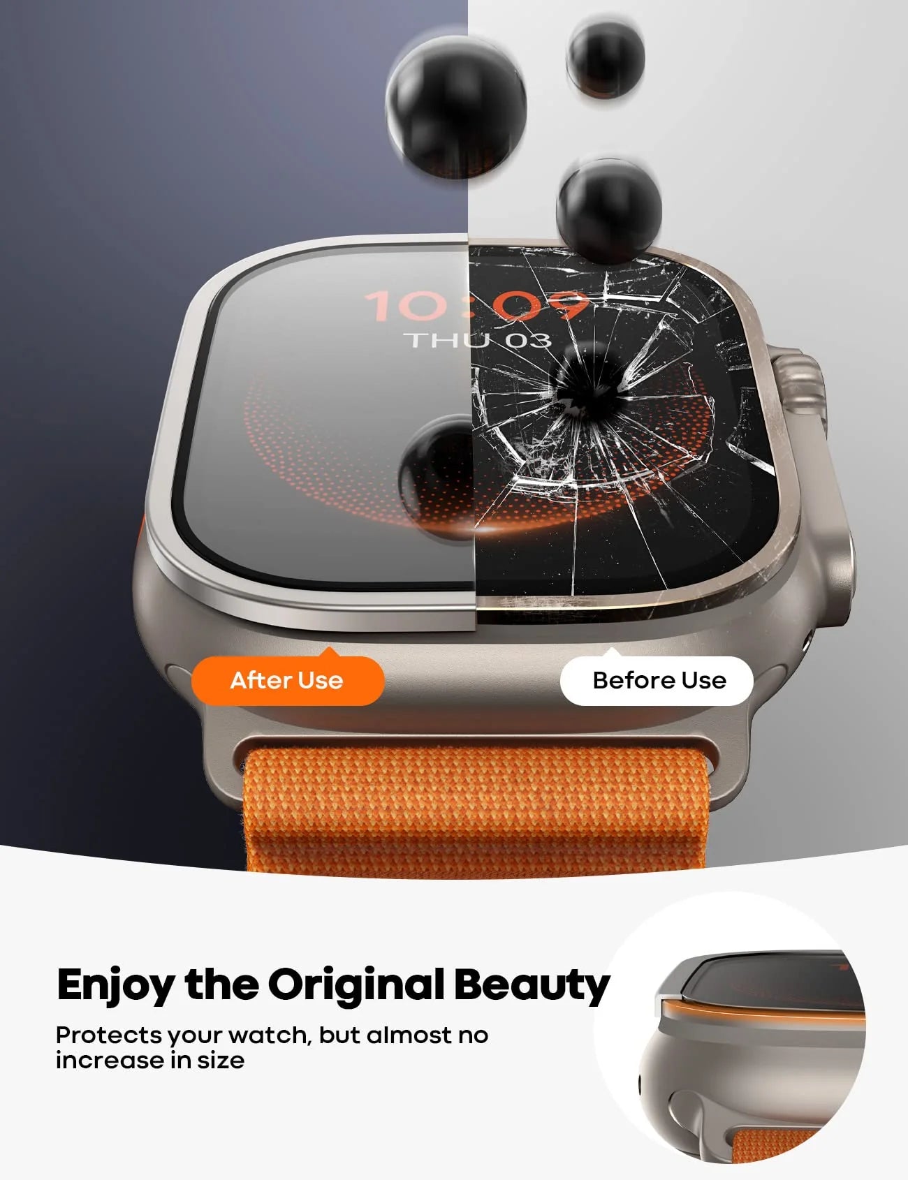 Titanium Screen Protector for Apple Watch Ultra