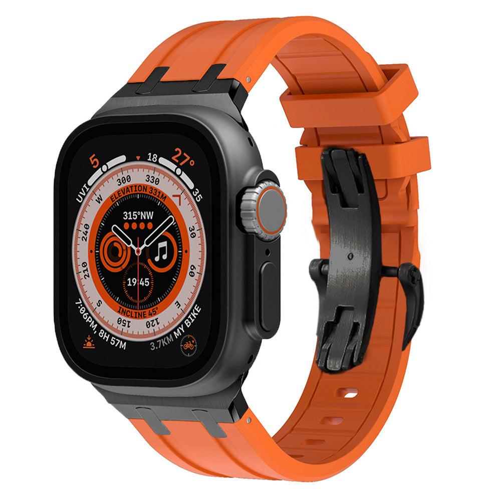 AP Thick Silicone Band With Titanium Adapter For Apple Watch