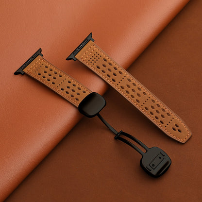 Breathable Leathe Magnetic Band For Apple Watch