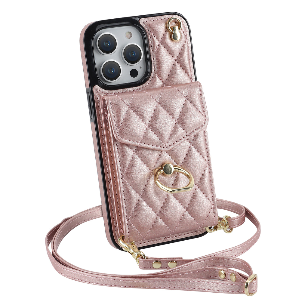 Quilted Genuine Leather Kickstand Case