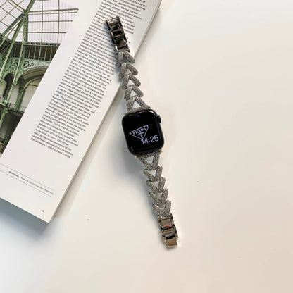 Heart-Shaped Link Bracelet for Apple Watch