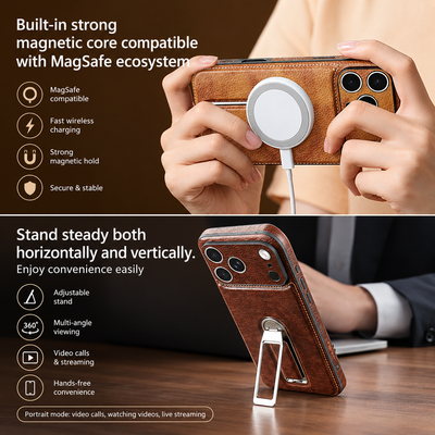 MagHide Premium Leather Stand Case