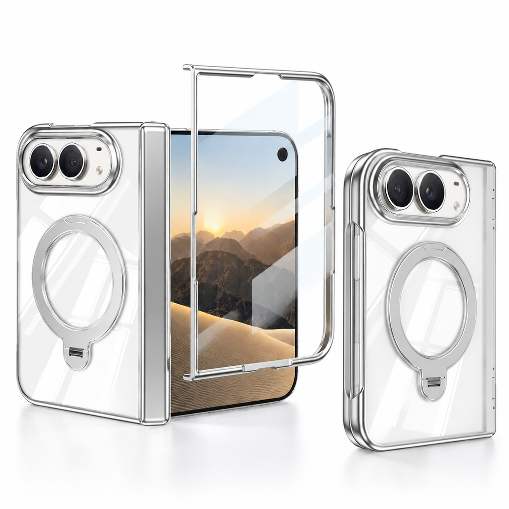 Crystal Clear Magnetic Stand Case for iPhone Duo