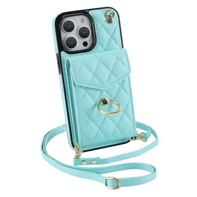 Quilted Genuine Leather Kickstand Case