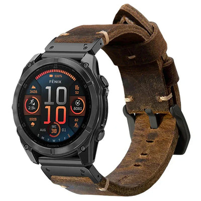 Vintage Leather Band For Garmin