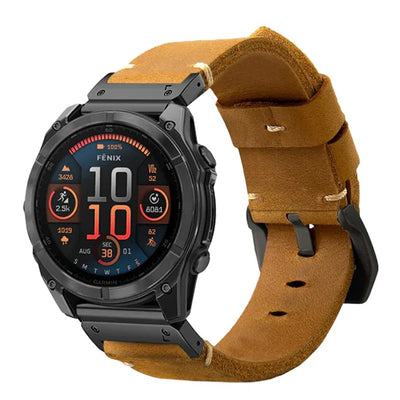 Vintage Leather Band For Garmin