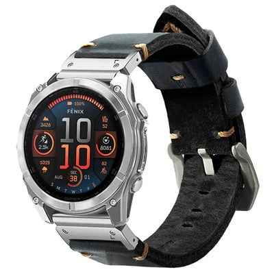 Vintage Leather Band For Garmin