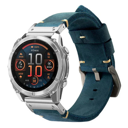 Vintage Leather Band For Garmin