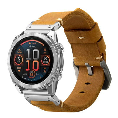 Vintage Leather Band For Garmin